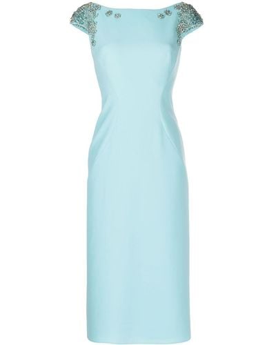 Jenny Packham Sequin-embellished Midi Dress - Blue