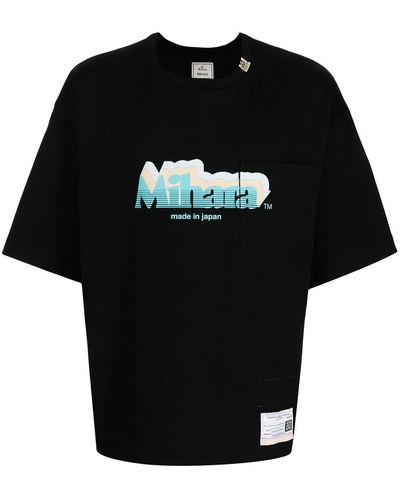 Maison Mihara Yasuhiro Logo-print Short-sleeved T-shirt - Black
