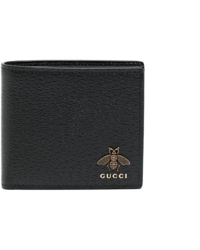 Gucci Portefeuille Animalier en cuir - Noir