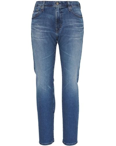 AG Jeans Slim-Fit-Jeans mit Tragefalten - Blau