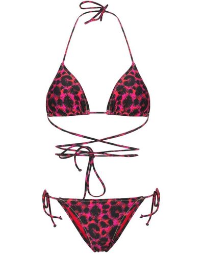 Reina Olga Miami Leopard-print Bikini - Purple