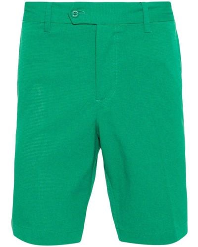 J.Lindeberg Pressed-crease Button-fastening Shorts - Green