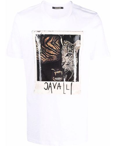 Roberto Cavalli フォトプリント Tシャツ - ホワイト