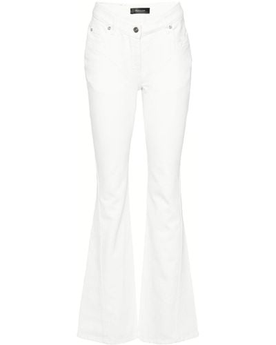 Mugler Ausgestellte Jeans mit Nahtdetail - Weiß