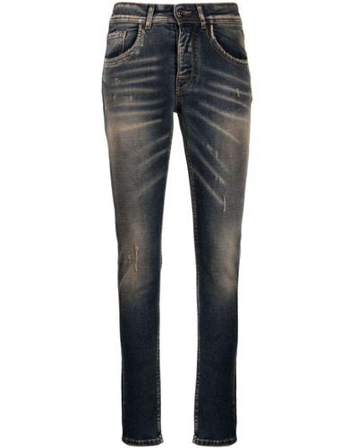 N°21 Mid-rise Fadded Skinny Jeans - Blue