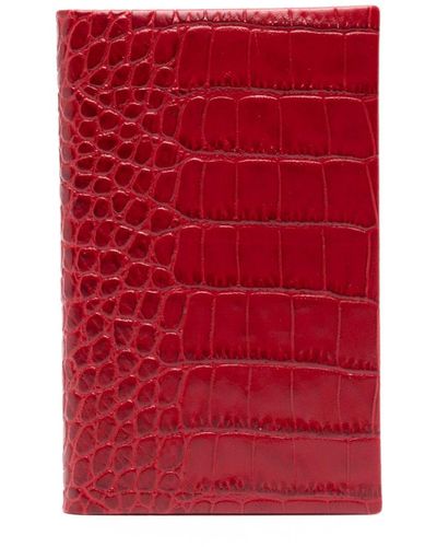 Smythson Quaderno Panama (14cm x 9cm) - Rosso