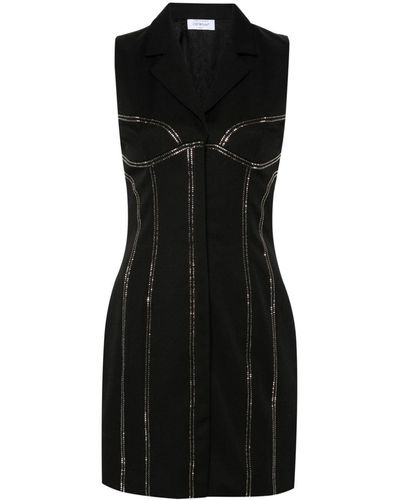 Off-White c/o Virgil Abloh Bling Crystal-embellished Mini Dress - Black