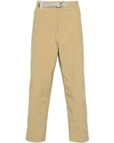 and wander Poplin Tapered-leg Trousers - Natural