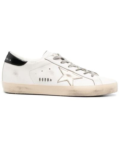 Golden Goose Baskets Super-star en cuir - Blanc