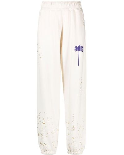 Palm Angels Palm Tree-print Track Trousers - White
