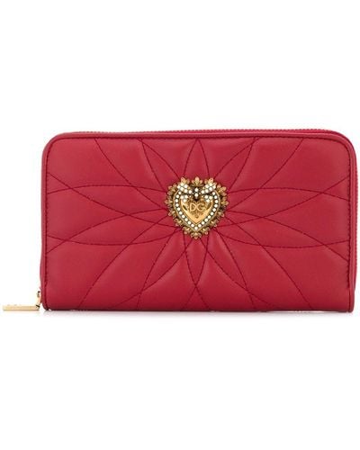 Dolce & Gabbana Devotion Zip-around Wallet - Red