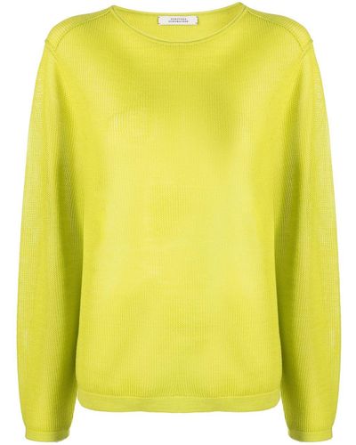 Dorothee Schumacher Pointelle-knit Long-sleeve Sweater - Yellow