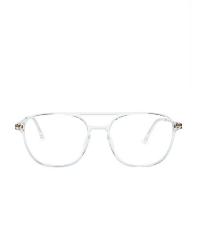 Tom Ford Klassische Pilotenbrille - Weiß