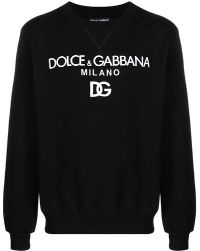 Dolce & Gabbana Sweatshirt mit Logo-Stickerei - Schwarz