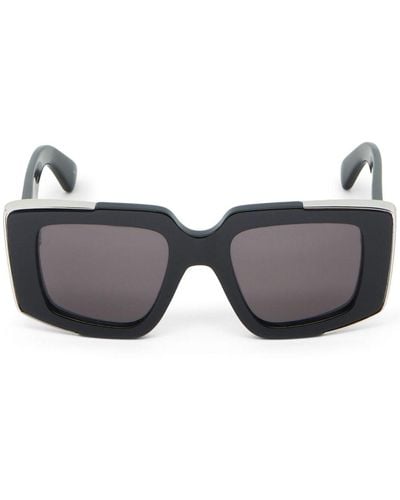 Alexander McQueen The Grip Sonnenbrille mit geometrischem Gestell - Grau