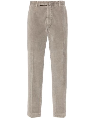 Dell'Oglio Tapered Corduroy Trousers - Grey