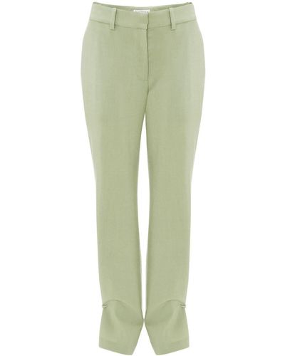 JW Anderson Wool Straight-leg Trousers - Green