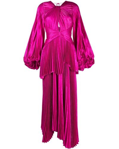Acler Rosella Puff-sleeves Maxi Dress - Pink