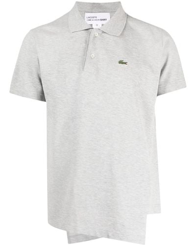 Comme des Garçons Logo-patch Asymmetric Polo Shirt - White