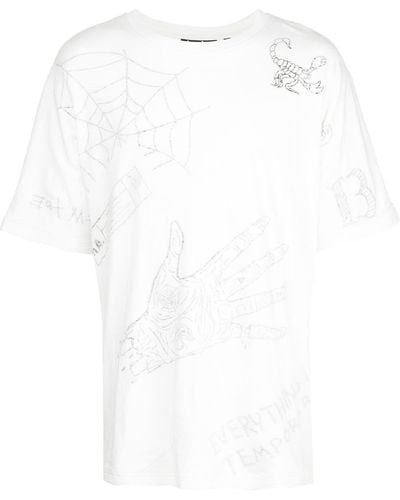 Haculla T-shirt oversize con stampa - Bianco