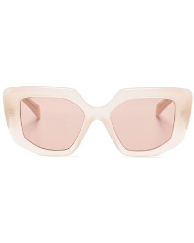Prada Geometric-frame Sunglasses - Pink