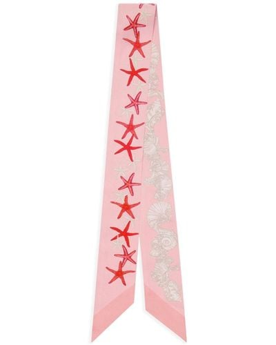 Versace Seidenkrawatte mit Sternen - Pink