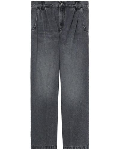 mfpen Pleat-detailing Cotton Straight-leg Jeans - Grey