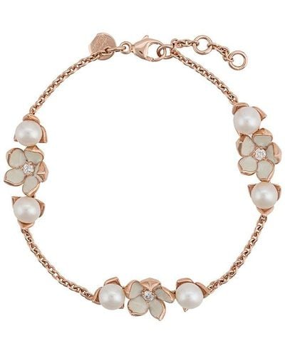 Shaun Leane Bracelet Cherry Blossom orné de perles et diamants - Métallisé