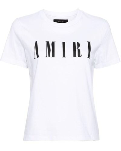 Amiri Logo-print Cotton T-shirt - Women's - Cotton - White