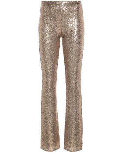 Patrizia Pepe Sequinned Flared Trousers - Grey