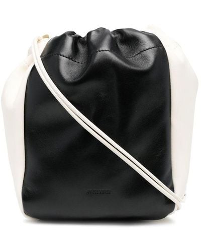 Jil Sander Drawstring-fastening Bucket Bag - Black