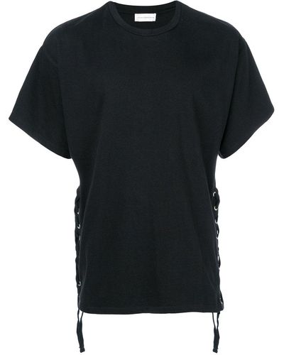 Faith Connexion Side Lace-up T-shirt - Black