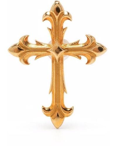 Emanuele Bicocchi Orecchino Gold Fleury Cross Stud - Metallizzato