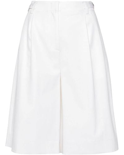 Jonathan Simkhai Pleated Twill Shorts - White