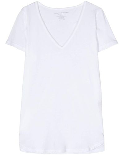 Majestic Filatures V-neck Organic Cotton T-shirt - White
