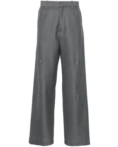 HELIOT EMIL Radial Tailored Trousers - Grey