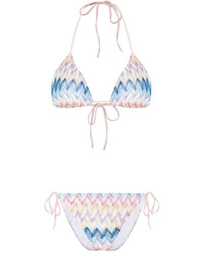 Missoni Triangle Bikini Set - White