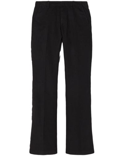 RE/DONE Pressed-crease Cotton-blend Flared Trousers - Black