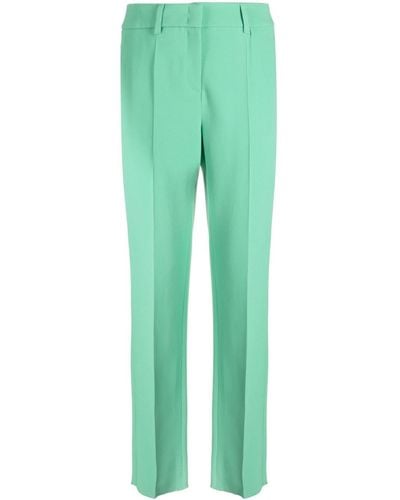 Emporio Armani Pantalones de talle alto con pinza - Verde