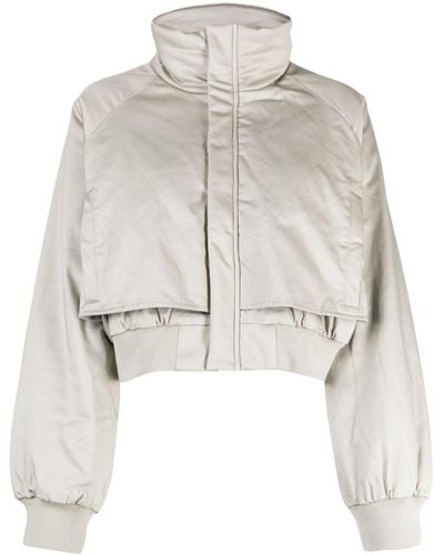 Izzue Cropped Puffer Jacket - Grey