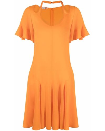 Stella McCartney Kleid mit V-Ausschnitt - Orange