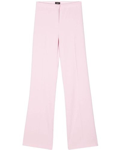 Pinko Crepe High-Waist Flared Pants - Pink