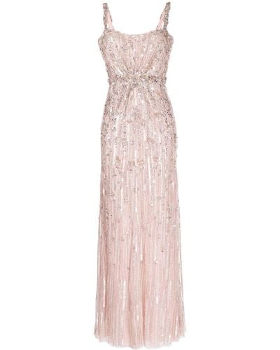 Jenny Packham Bright Gem Sequin Gown - Pink