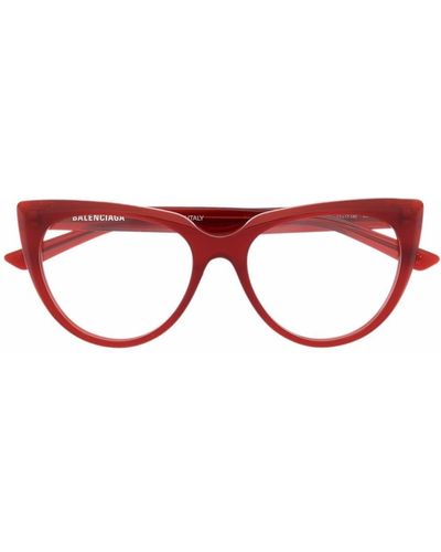 Balenciaga バレンシアガ・アイウェア キャットアイ眼鏡フレーム - レッド