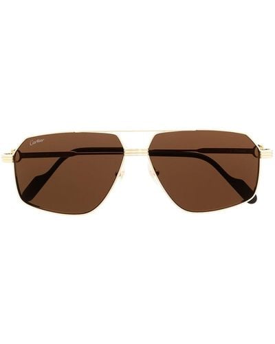 Cartier Pilot-frame Sunglasses - Metallic