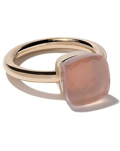 Pomellato 18kt Rose & White Gold Nudo Rose Quartz Ring - Pink
