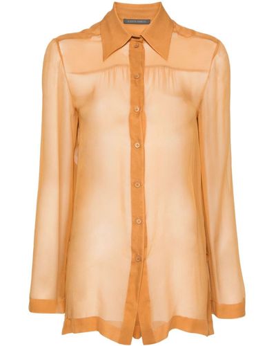 Alberta Ferretti Camisa de seda - Naranja