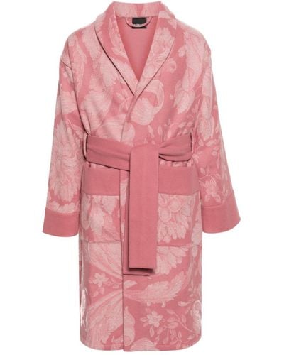 Versace Barocco jacquard robe - Rosa