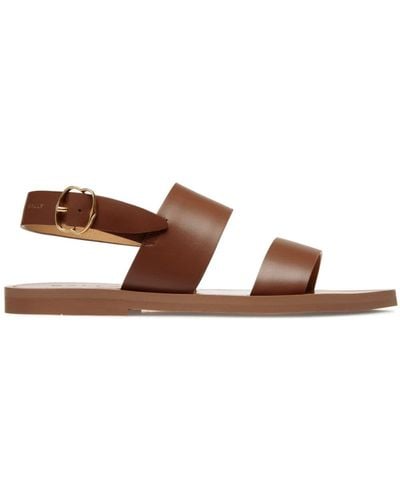 Bally Logo-stamp Leather Sandals - Brown
