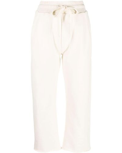 Thom Krom Cropped Cotton Trousers - White